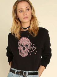 WOOOP Bluza "Beautiful Death" w kolorze czarnym rozmiar: XL. Czarne bluzy bez kaptura Wooop, xl, bez wzorów, bez kaptura. Za 108.99 zł.