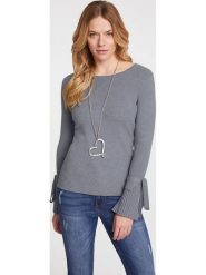 Heine Sweter w kolorze szarym rozmiar: 46. Szare swetry Heine, bez wzorów, bez ramiączek. Za 34.99 zł.