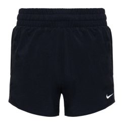 Spodenki dziecięce Nike One High-Waisted. Czarne szorty Nike, bez wzorów, sportowe. Za 119.99 zł.