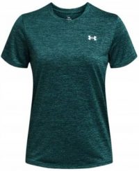Koszulka treningowa damska Under Armour Tech. Zielone t-shirty sportowe Under Armour, xs, bez wzorów, z materiału, bez ramiączek. Za 113.99 zł.