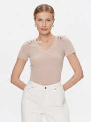 Marciano Guess Sweter Teti 4RGR11 5613Z Beżowy Regular Fit. Brązowe swetry Marciano Guess, m, z aplikacjami, z wiskozy, bez ramiączek. Za 699.99 zł.
