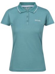 Regatta Funkcyjna koszulka polo "Maverick V" w kolorze turkusowym rozmiar: 36. Niebieskie t-shirty sportowe Regatta, bez wzorów, z materiału, bez ramiączek, outdoorowe. Za 48.05 zł.