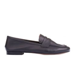 Marco Shoes Loafersy bez podszewki czarne. Czarne baleriny bez wzorów, ze skóry, bez obcasa, bez zapięcia. W wyprzedaży za 379.00 zł.