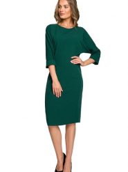 Stylove Sukienka w kolorze zielonym rozmiar: XL. Zielone sukienki Stylove, xl, bez wzorów, bez kołnierzyka, bez ramiączek, midi. Za 242.95 zł.