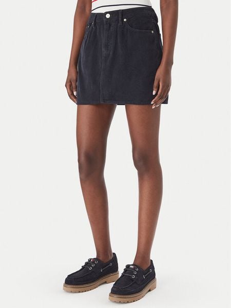 Tommy Jeans Spódnica mini DW0DW23388 Granatowy Regular Fit. Niebieskie spódnice Tommy Jeans, m, bez wzorów, z bawełny, mini. Za 409.99 zł.