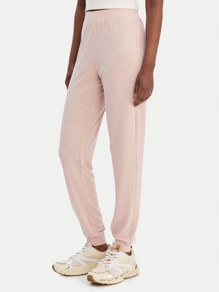Guess Spodnie dresowe O6GB01 KCQP2 Różowy Regular Fit. Czerwone spodnie dresowe Guess, z aplikacjami, z dresówki. Za 219.99 zł.