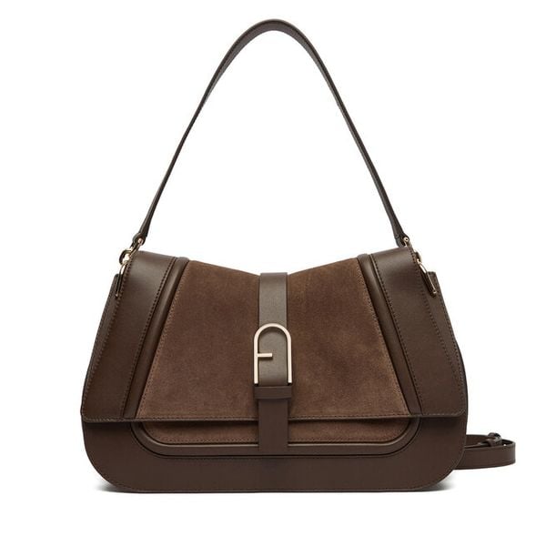 Torebka Furla. Brązowe torebki klasyczne Furla, bez wzorów, klasyczne, bez dodatków. Za 2,019.00 zł.