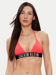 Calvin Klein Swimwear Góra od bikini KW0KW02666 Różowy. Czerwone bikini Calvin Klein Swimwear, bez wzorów, z syntetyku. Za 129.99 zł.