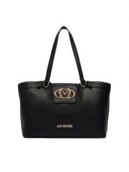 LOVE MOSCHINO Torebka JC4206PP0PKB0000 Czarny. Czarne shopper bag Love Moschino, bez wzorów, ze skóry, bez dodatków. Za 1,009.00 zł.