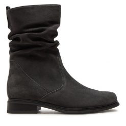 Botki Gabor. Szare botki Gabor, bez wzorów, bez obcasa, na płaskiej podeszwie, bez zapięcia. Za 799.99 zł.