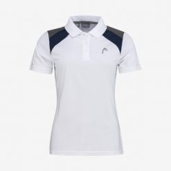 Koszulka polo damska CLUB 22 Tech. Białe t-shirty sportowe Head, xs, bez wzorów, z poliesteru, bez ramiączek, tenisowe. Za 239.99 zł.