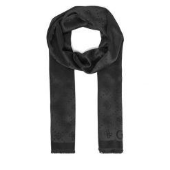 Szal Guess. Czarne szaliki i kominy Guess, z aplikacjami. Za 259.99 zł.