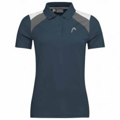 Koszulka polo damska CLUB 22 Tech. Niebieskie t-shirty sportowe Head, l, bez wzorów, z poliesteru, bez ramiączek, tenisowe. Za 221.00 zł.