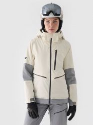 4F Kurtka narciarska w kolorze kremowym rozmiar: L. Brązowe kurtki narciarskie 4f, l, bez wzorów, bez kaptura, narciarskie, Thinsulate. Za 502.76 zł.