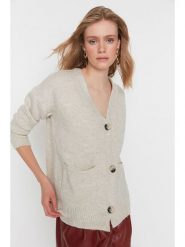Trendyol Kardigan w kolorze jasnoszarym rozmiar: S. Szare swetry Trendyol, s, bez wzorów, bez ramiączek. Za 52.99 zł.