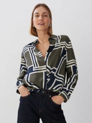 Someday Koszula "Zirvea" w kolorze oliwkowo-białym rozmiar: 36. Białe koszule someday., bez wzorów, bez kołnierzyka, bez ramiączek. Za 173.99 zł.