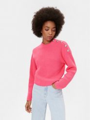Morgan Sweter 232-MARIN Różowy Regular Fit. Czerwone swetry Morgan, l, bez wzorów, z syntetyku, bez ramiączek. Za 299.99 zł.