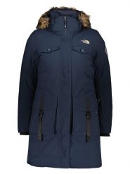 The North Face Parka puchowa w kolorze granatowym rozmiar: S. Niebieskie płaszcze The North Face, s, bez wzorów, z puchu, bez kaptura. Za 660.43 zł.