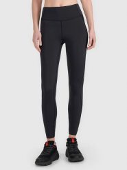 4F Legginsy sportowe w kolorze czarnym rozmiar: XS. Czarne legginsy 4f, xs, bez wzorów, z materiału, z podwyższonym stanem, outdoorowe. Za 92.21 zł.