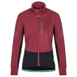 Damska kurtka rowerowa softshell Kilpi VELOVER-W. Czerwone kurtki do biegania Kilpi, l, bez wzorów, z materiału, bez kaptura, rowerowe. Za 370.41 zł.