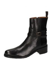 MELVIN & HAMILTON Skórzane botki "Kaya 2" w kolorze czarnym rozmiar: 38. Czarne botki Melvin & Hamilton, bez wzorów, eleganckie, bez obcasa, bez zapięcia. Za 483.17 zł.