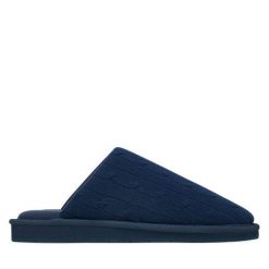 Kapcie Polo Ralph Lauren. Niebieskie kapcie Polo Ralph Lauren, bez wzorów. Za 419.99 zł.