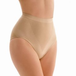 Wyszczuplające figi z wysokim stanem Midi Hight Waist Modelling natura. Brązowe bielizna modelująca Gabriella, bez wzorów, z bawełny, z podwyższonym stanem. Za 49.90 zł.