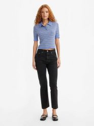 Levi's Dżinsy "501" - Slim fit - w kolorze czarnym rozmiar: W28/L30. Czarne jeansy Levi's, l, z aplikacjami, klasyczne, z podwyższonym stanem. Za 158.84 zł.