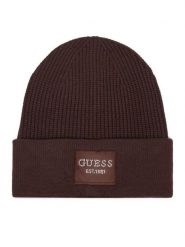 Guess Czapka AW5631 VIS01 Brązowy ciemny. Brązowe czapki zimowe Guess, z aplikacjami, z wiskozy. Za 154.99 zł.