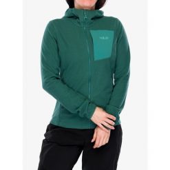 Bluza z kapturem damska Rab Tecton Hoody. Zielone bluzy RAB, s, bez wzorów, bez ramiączek, z kapturem. Za 333.85 zł.
