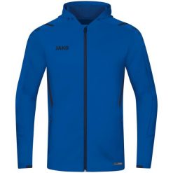 Bluza dresowa z kapturem Jako Challenge. Niebieskie bluzy JAKO, s, bez wzorów, z dresówki, casualowe, bez ramiączek, z kapturem. Za 326.45 zł.