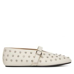 Baleriny Badura. Brązowe baleriny Badura, bez wzorów, bez obcasa, bez zapięcia. Za 279.99 zł.