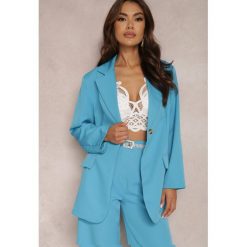 Niebieska Marynarka Mellatea. Niebieskie marynarki i żakiety Renee, l, bez wzorów, z koronki, eleganckie, bez ramiączek. W wyprzedaży za 83.99 zł.