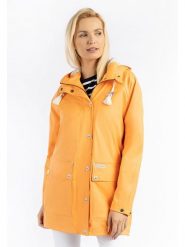 Schmuddelwedda Płaszcz przeciwdeszczowy w kolorze pomarańczowym rozmiar: XL/XXL. Pomarańczowe kurtki przeciwdeszczowe Schmuddelwedda, xl, bez wzorów, sportowe, bez kaptura. Za 250.94 zł.