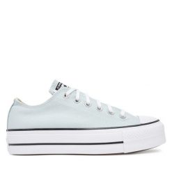 Trampki Converse. Niebieskie trampki Converse, bez wzorów, retro, bez zapięcia. Za 399.99 zł.