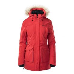 Kurtka damska ocieplana Hi-Tec Lady Lasse - czerwona, Rozmiar M. Czerwone kurtki Hi-tec, na zimę, m, bez wzorów, z materiału, bez kaptura. Za 239.99 zł.