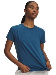 Under Armour Koszulka "Rival Core" w kolorze morskim rozmiar: M. Zielone t-shirty sportowe Under Armour, m, bez wzorów, bez ramiączek, outdoorowe. Za 64.95 zł.