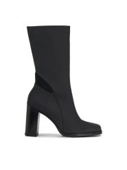 Calvin Klein Jeans Botki Heel Zip Boot Lth Wn YW0YW01113 Czarny. Czarne botki Calvin Klein Jeans, bez wzorów, z jeansu, bez obcasa, na słupku, bez zapięcia. Za 499.99 zł.