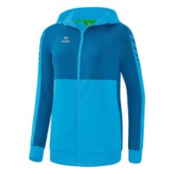 Damska bluza treningowa z kapturem Erima Six Wings. Fioletowe bluzy Erima, xs, bez wzorów, z materiału, sportowe, bez ramiączek, z kapturem. Za 242.00 zł.