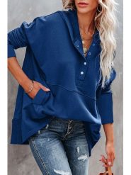 Milan Kiss Bluza w kolorze granatowym rozmiar: L. Niebieskie bluzy Milan Kiss, l, bez wzorów, bez ramiączek, z kapturem. Za 132.98 zł.