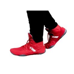 Buty zapaśnicze dla dorosłych La Sport Wrestling. Czerwone buty treningowe LA SPORT, bez wzorów, bez zapięcia. Za 219.00 zł.