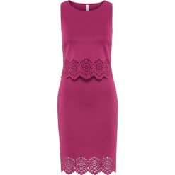 Sukienka z wycięciami bonprix lila. Sukienki marki Marie Zélie. Za 74.99 zł.