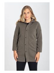 Super.natural Płaszcz hybrydowy "Combustion" w kolorze szarobrązowym rozmiar: XL. Brązowe płaszcze super.natural, xl, bez wzorów, z wełny, bez kaptura. Za 543.99 zł.