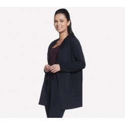 Bluza Damska Skechers. Czarne bluzy Skechers, bez wzorów, bez ramiączek, bez kaptura. Za 180.43 zł.