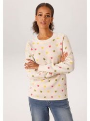 Aniston Sweter w kolorze beżowym rozmiar: 46. Brązowe swetry Aniston, bez wzorów, z bawełny, bez ramiączek. Za 130.99 zł.