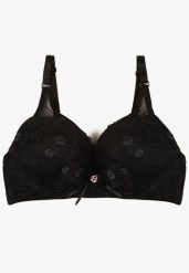 Czarny Biustonosz Full Cup Zdobiony Koronką Raviera. Czarne biustonosze Renee, z aplikacjami, z koronki. W wyprzedaży za 35.99 zł.