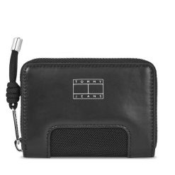 Portfel Tommy Jeans. Czarne portfele Tommy Jeans, bez wzorów, z jeansu. Za 229.99 zł.
