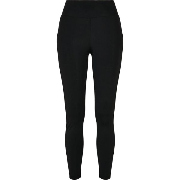 Damskie Legginsy Z Wysokimi Stanami Z Błyszczącym Paskiem. Brązowe legginsy Urban Classics, bez wzorów, sportowe. Za 95.99 zł.