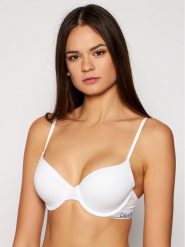 Calvin Klein Underwear Biustonosz z fiszbiną 0000F3784E Biały. Białe biustonosze Calvin Klein Underwear, bez wzorów, z bawełny. Za 119.99 zł.