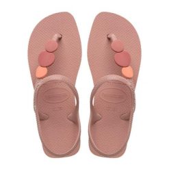 Klapki Havaianas Model Flash Urban Plus Kolor Rose. Czerwone klapki Havaianas, bez wzorów, z gumy, sportowe, bez obcasa, bez zapięcia. Za 109.99 zł.